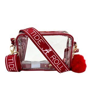 ALABAMA - Licensed - Rolltide | Game Day | Clear Purse | Adjustable Strap